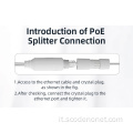 Splitter PoE impermeabile da DC12V a DC48V al miglior prezzo per telecamera AP/IPC